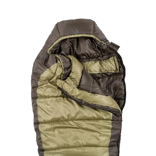 0°F Big & Tall Sleeping Bag w/ No-Snag Zipper,Cold-Weather Mummy Sleep Sack