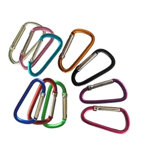 10 Pcs Carabiner Keys Retractable Keychain Carabiners Heavy Duty Climbing Alum