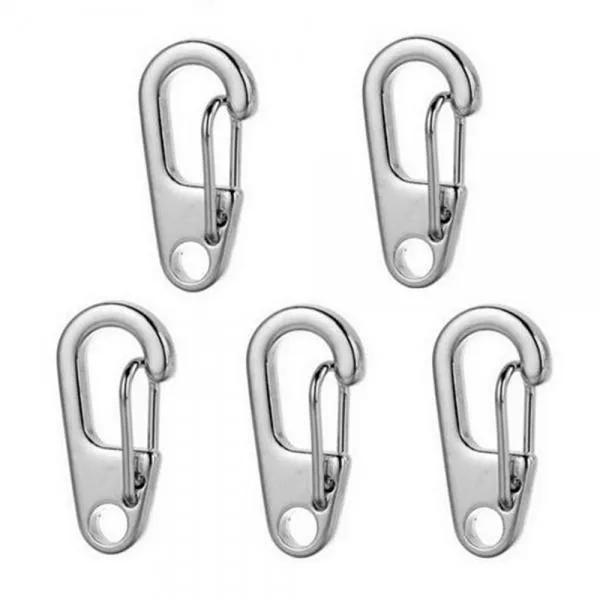 10pcs Outdoor D2 Mini Zinc Alloy Carabiner Buckles Keychains Silver