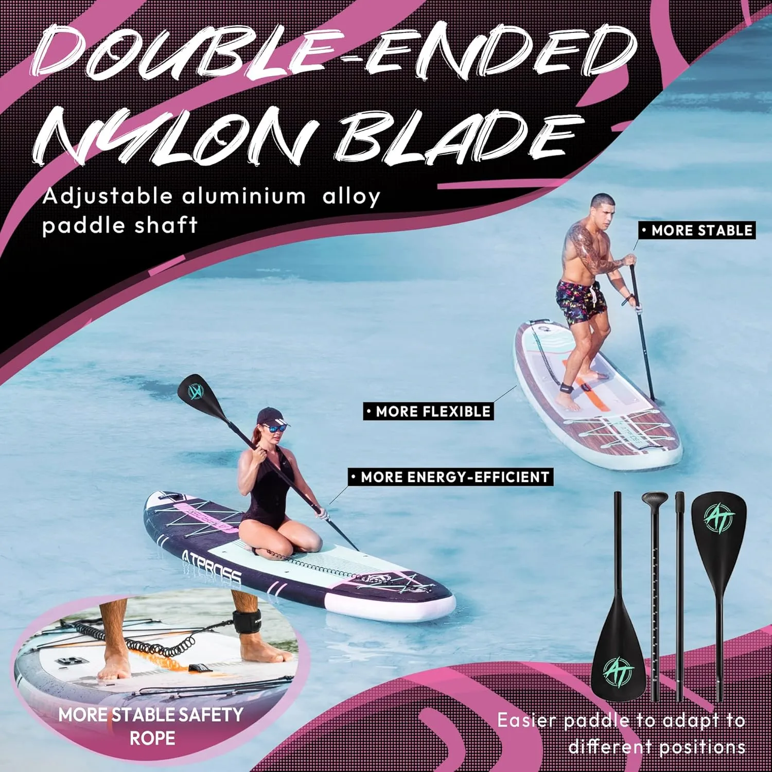 11'6"x35" Inflatable Paddle Board, 450lbs Extra Wide Stand Up Paddleboard for Adults with Premium SUP Accessories Kit & Backpack, Blow Up Kayak Non-Slip Stable Deck Boat for Yoga Fishing Surf