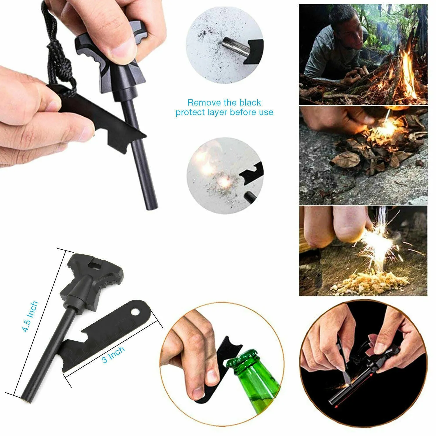 14in1 Outdoor Emergency Survival Gear Kit - Camping Hiking Survival Gear Tools Kit Survival Gear And Equipment, Outdoor Fishing Hunting Camping Accessories