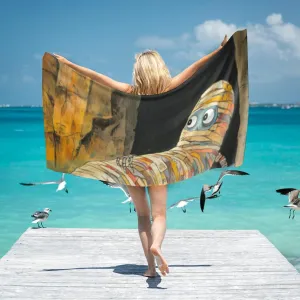 1funny Mummy Ancient Tomb Beach Towels 31" x 70" Quick Dry and Lightweight Extra Large Beach Towels Adult Sand Repellent Anti Essentials Accessories