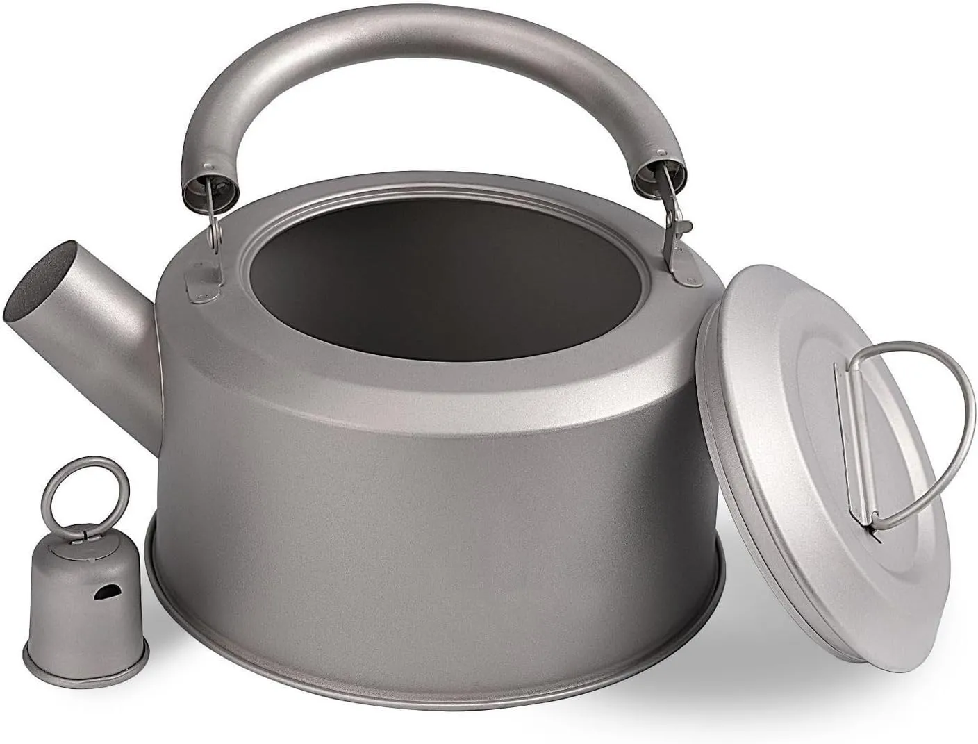 1PC Outdoor Pure Titanium Teapot 1200ML Household Kettle Portable Coffee Pot