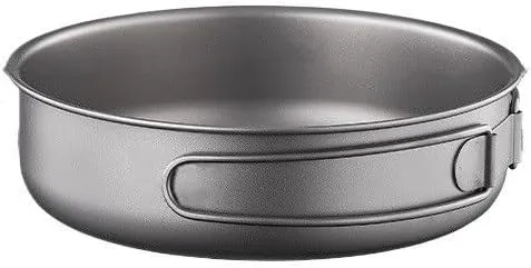1PC Pure Titanium Frying Pan 1200ML, Foldable and Portable Pot Suitable for Home Or Outdoor Camping