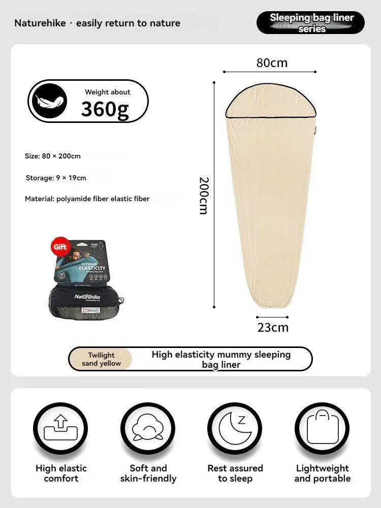 2024 Ultralight High Elastic Mummy Quilt Liner - Winter Wearable and Portable