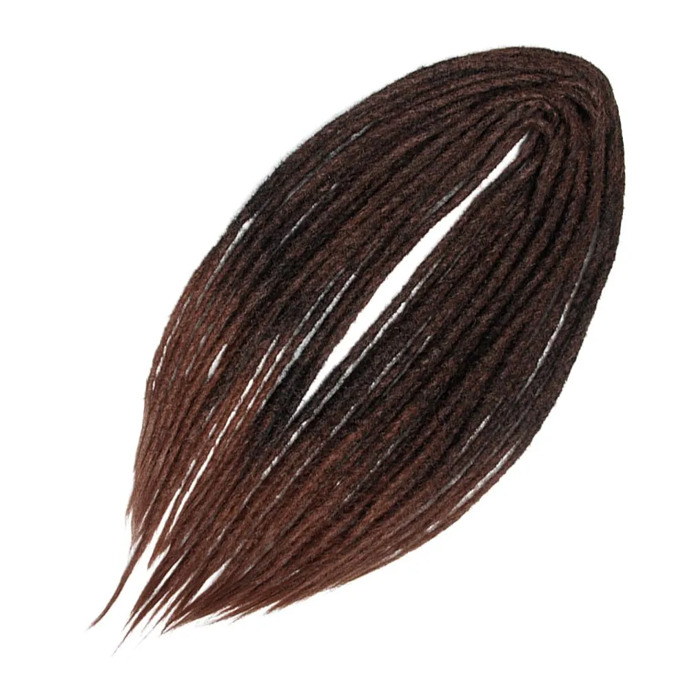 20" Double Ended Dreadlock Extensions 15 Strands DE Synthetic Handmade Braiding Dread Extensions (20Inch,1B/30#)