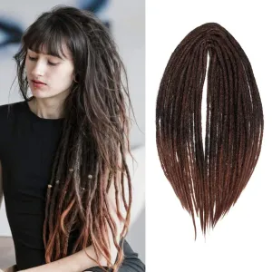 20" Double Ended Dreadlock Extensions 15 Strands DE Synthetic Handmade Braiding Dread Extensions (20Inch,1B/30#)