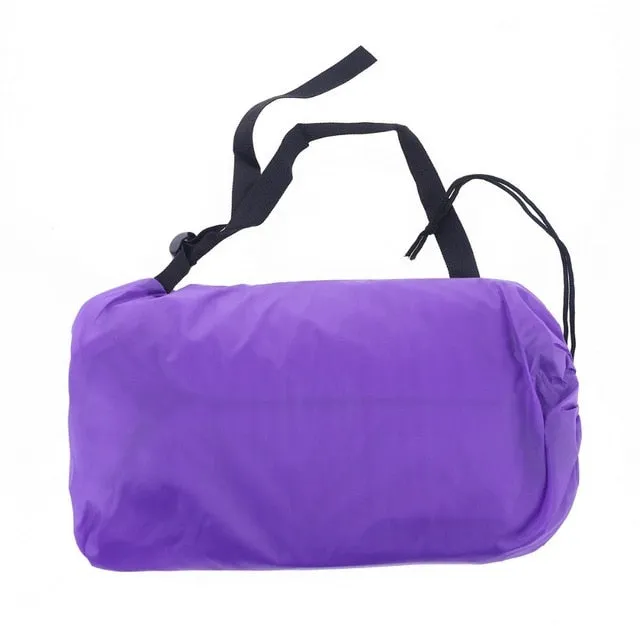 230*70cm Fast Inflatable Lazy bag Air Sleeping Bag Camping Portable Air Banana Sofa Beach Bed Air Nylon Sofa Laybag