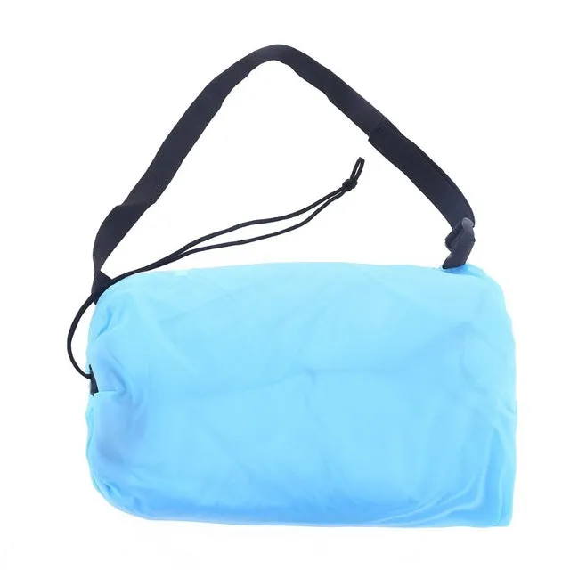 230*70cm Fast Inflatable Lazy bag Air Sleeping Bag Camping Portable Air Banana Sofa Beach Bed Air Nylon Sofa Laybag