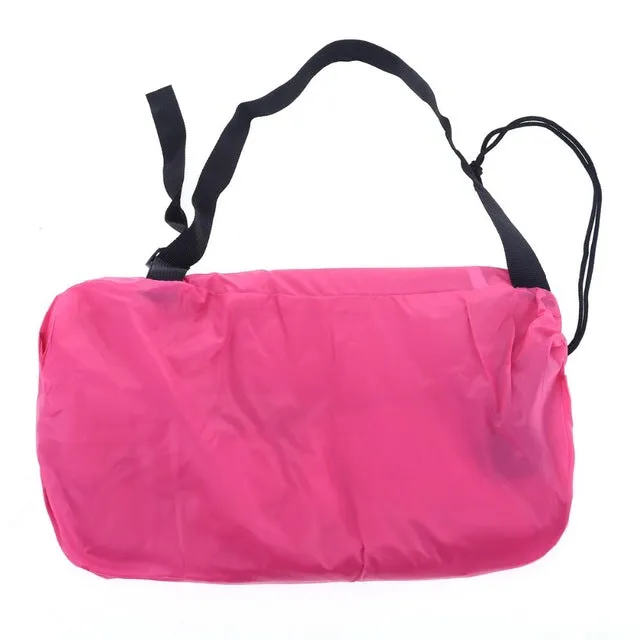 230*70cm Fast Inflatable Lazy bag Air Sleeping Bag Camping Portable Air Banana Sofa Beach Bed Air Nylon Sofa Laybag