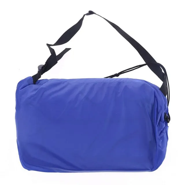 230*70cm Fast Inflatable Lazy bag Air Sleeping Bag Camping Portable Air Banana Sofa Beach Bed Air Nylon Sofa Laybag