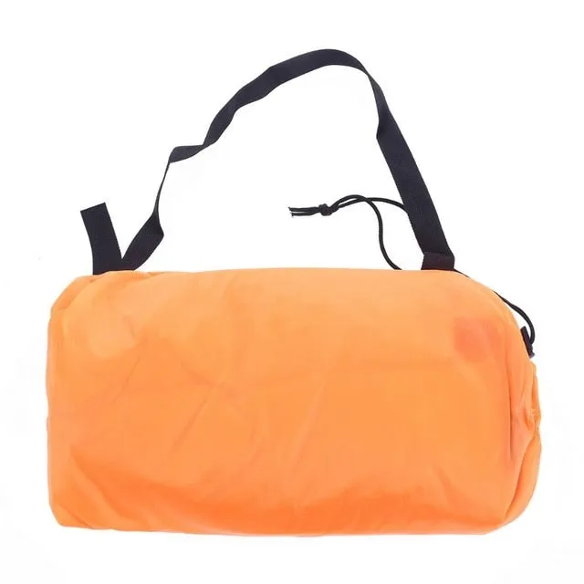 230*70cm Fast Inflatable Lazy bag Air Sleeping Bag Camping Portable Air Banana Sofa Beach Bed Air Nylon Sofa Laybag