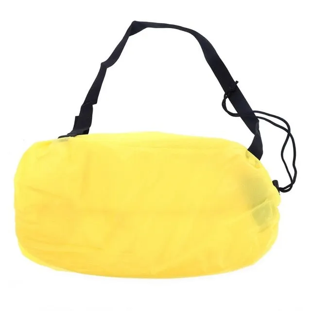 230*70cm Fast Inflatable Lazy bag Air Sleeping Bag Camping Portable Air Banana Sofa Beach Bed Air Nylon Sofa Laybag