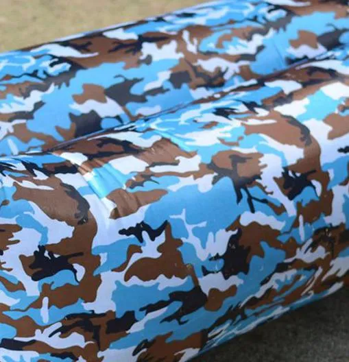 230*70cm Fast Inflatable Lazy bag Air Sleeping Bag Camping Portable Air Banana Sofa Beach Bed Air Nylon Sofa Laybag