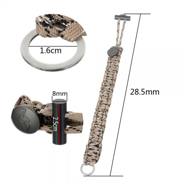 3-in-1 Outdoor Military-Spec Parachute Rope Bracelet - Jungle Camouflage
