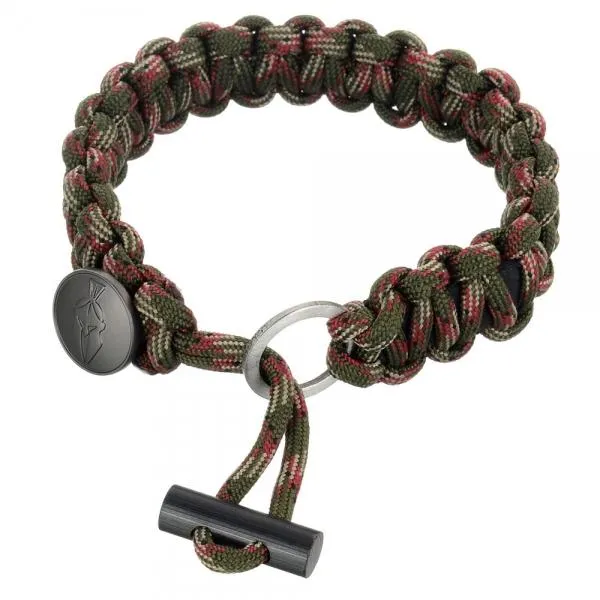 3-in-1 Outdoor Military-Spec Parachute Rope Bracelet - Jungle Camouflage
