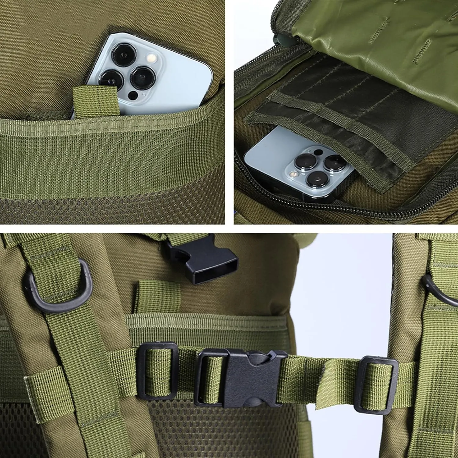 30L Waterproof Military Tactical Backpack Assault Bag Hiking Backpack MOLLE Outdoors Camping Trekking Rucksack - Camouflage
