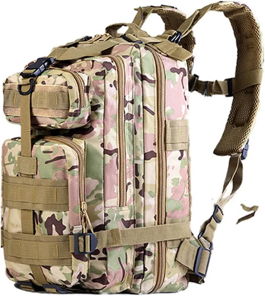 30L Waterproof Military Tactical Backpack Assault Bag Hiking Backpack MOLLE Outdoors Camping Trekking Rucksack - Camouflage