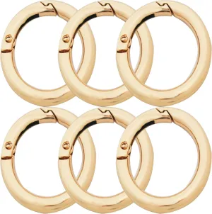 3/2.5/2/1.5 inch Big Round Carabiners Clips Metal Trigger Spring O Rings Snap Hooks DIY Charms Accessory for Keychains Bags Purses Crafts Making
