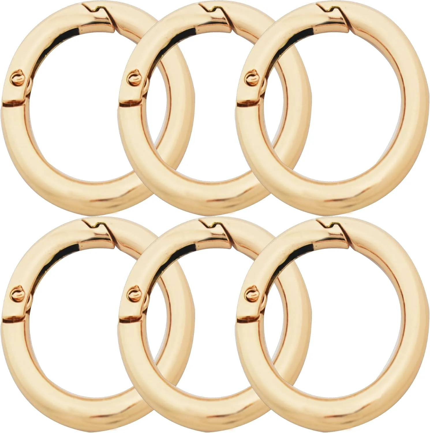 3/2.5/2/1.5 inch Big Round Carabiners Clips Metal Trigger Spring O Rings Snap Hooks DIY Charms Accessory for Keychains Bags Purses Crafts Making
