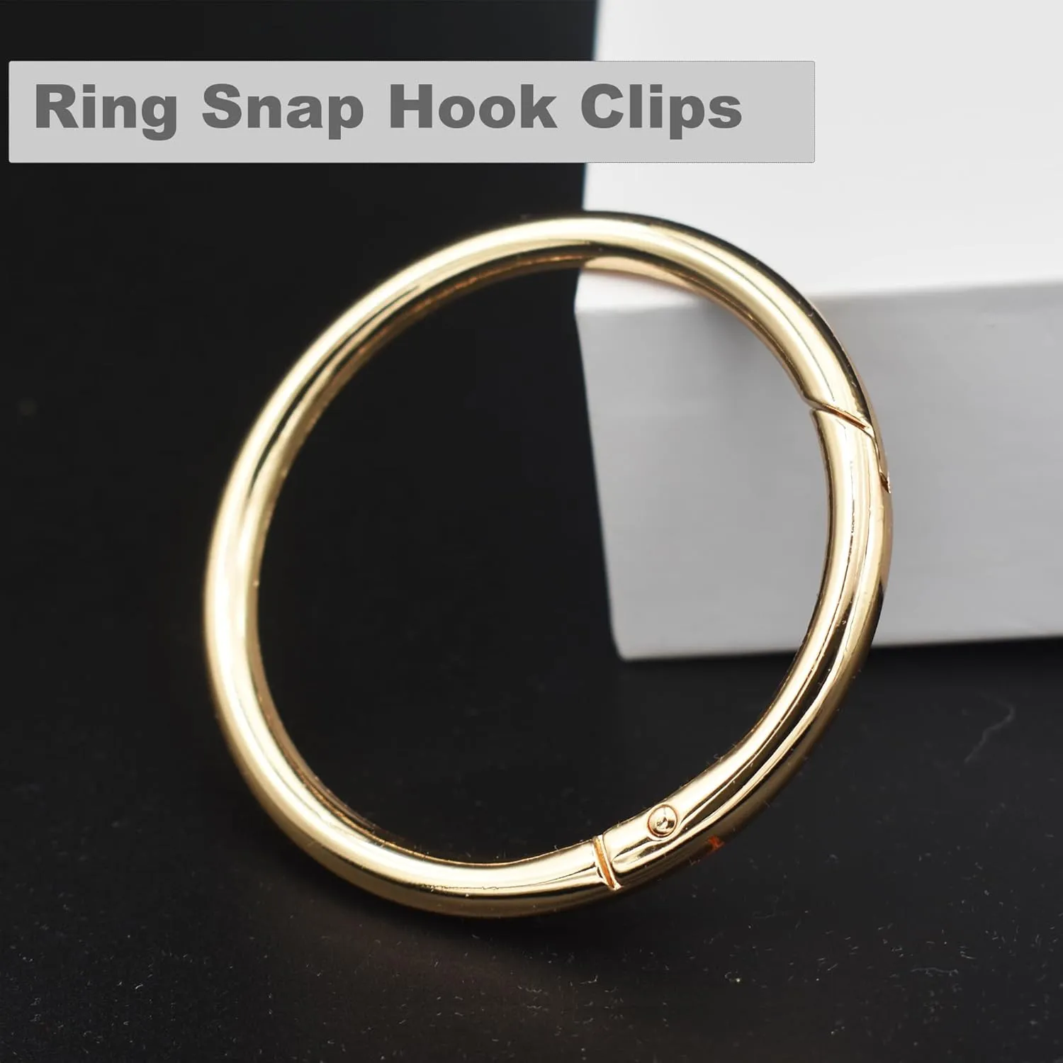 3/2.5/2/1.5 inch Big Round Carabiners Clips Metal Trigger Spring O Rings Snap Hooks DIY Charms Accessory for Keychains Bags Purses Crafts Making
