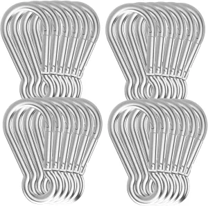 36PCS M8 Spring Snap Hook, 3Inch Heavy Duty Carabiner Clips, 5/16" Galvanized Steel Quick Link Carabiner Hooks for Hammock, Camping, Hiking, Keychain, Water Bottle & Backpack