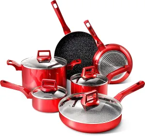 6 Pcs Pots and Pans Sets, Nonstick Cookware