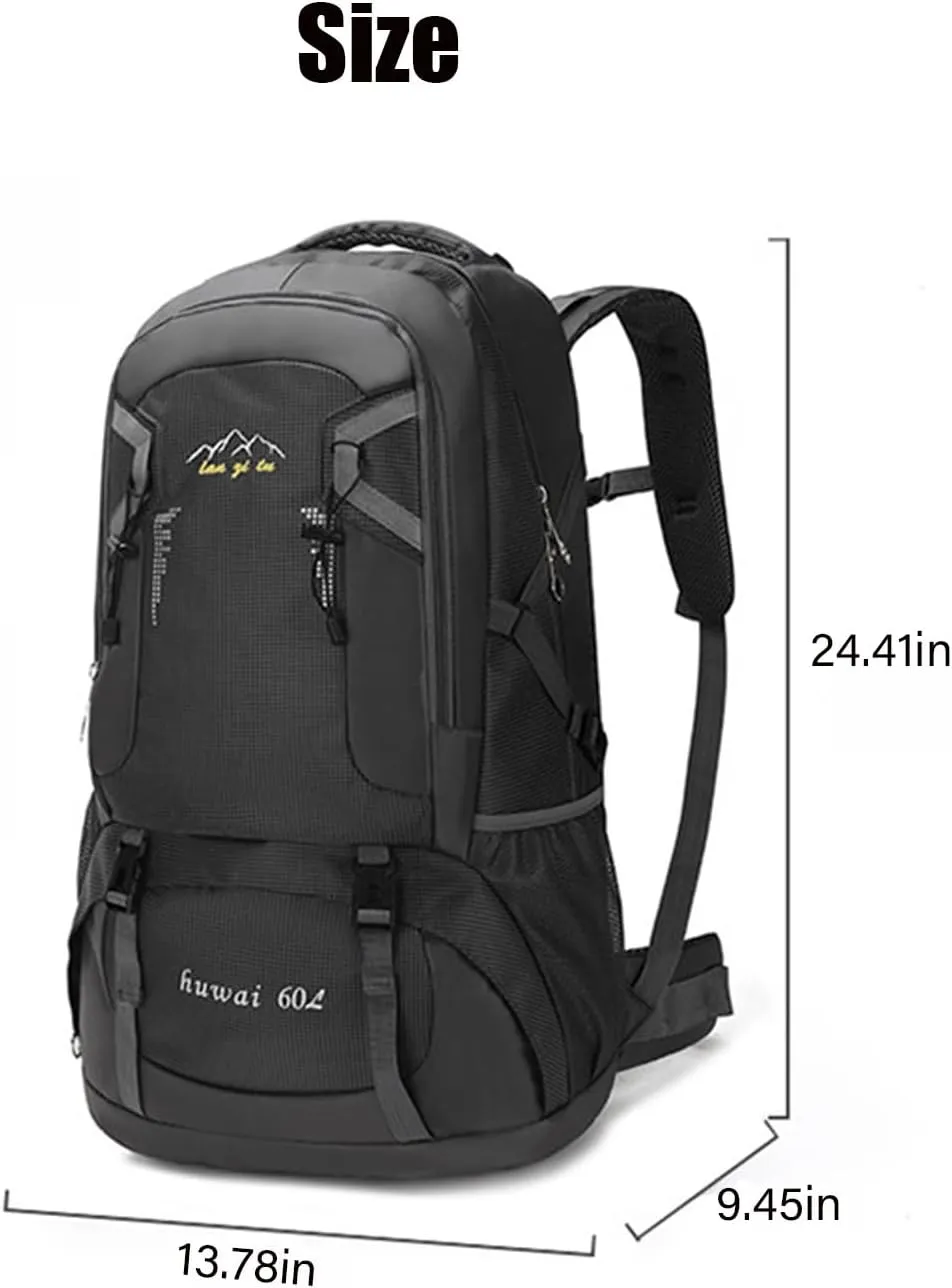 60L Hiking Backpack,Camping Backpack Lightweight Travel Daypack Waterproof Backpacking Bag for Men Women (Green)