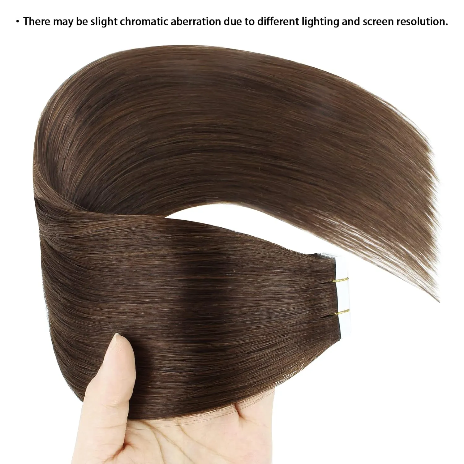 ABH AmazingBeauty Tape in Hair Extensions Human Hair Semi-permanent Tape Attached Real Remy Tape ins 50g 20pcs Invisible Seamless Reusable Skin Weft Dark Brown Color 2 16 Inch