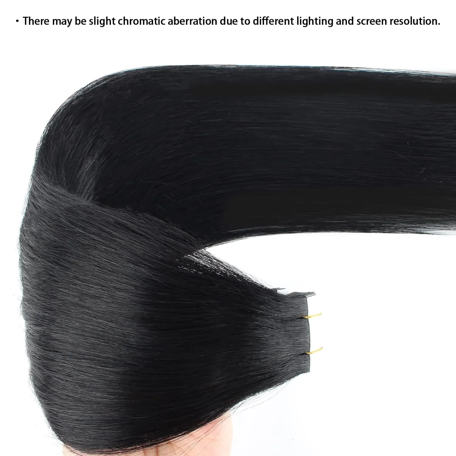 ABH AmazingBeauty Tape in Hair Extensions Semi-Permanent Pre-taped Black Tape Extensions Real Remy Human Skin Weft, Invisible, Seamless and Reusable, 50g 20pcs, Jet Black Color 1, 14 Inch