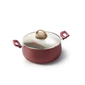 Accademia Mugnano Granito Rosa Pot with Glass Lid - 16cm