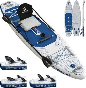 Adventure 12’×35"/39" Extra Wide Paddle Board, One-Stop Premium SUP Board Accessories, Tailored 5 Fins, Stable Inflatable Stand Up Paddle Boards for Youth/Adults of All Skill Levels