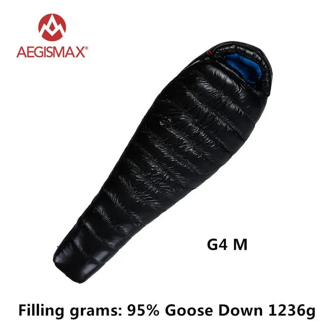 AEGISMAX 95% White Goose Down Mummy Camping Sleeping Bag