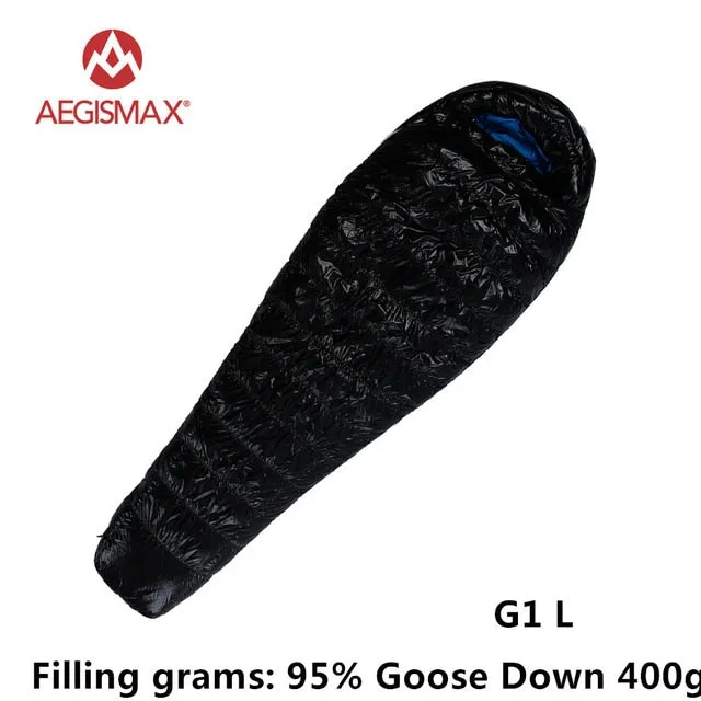 AEGISMAX 95% White Goose Down Mummy Camping Sleeping Bag