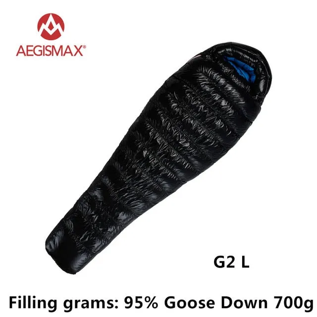AEGISMAX 95% White Goose Down Mummy Camping Sleeping Bag