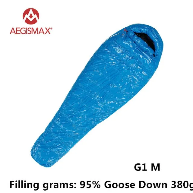 AEGISMAX 95% White Goose Down Mummy Camping Sleeping Bag