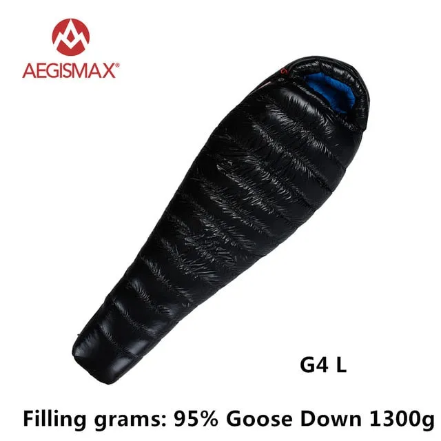 AEGISMAX 95% White Goose Down Mummy Camping Sleeping Bag