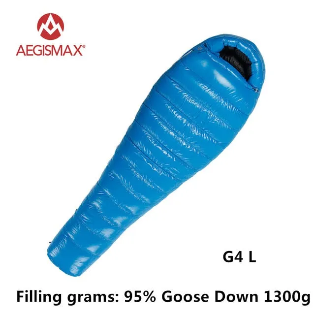 AEGISMAX 95% White Goose Down Mummy Camping Sleeping Bag