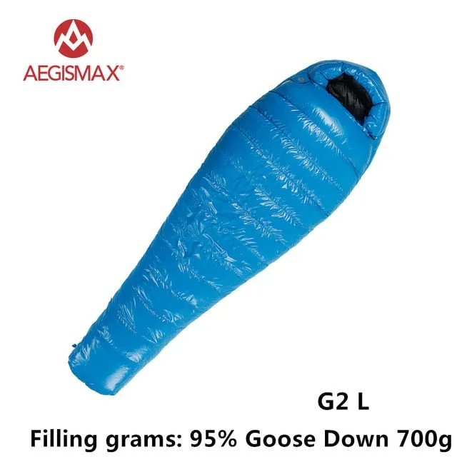 AEGISMAX 95% White Goose Down Mummy Camping Sleeping Bag