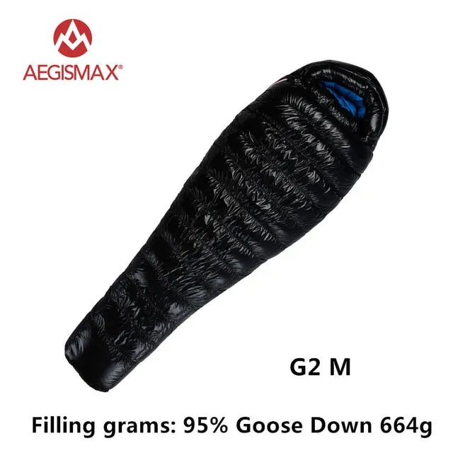 AEGISMAX 95% White Goose Down Mummy Camping Sleeping Bag