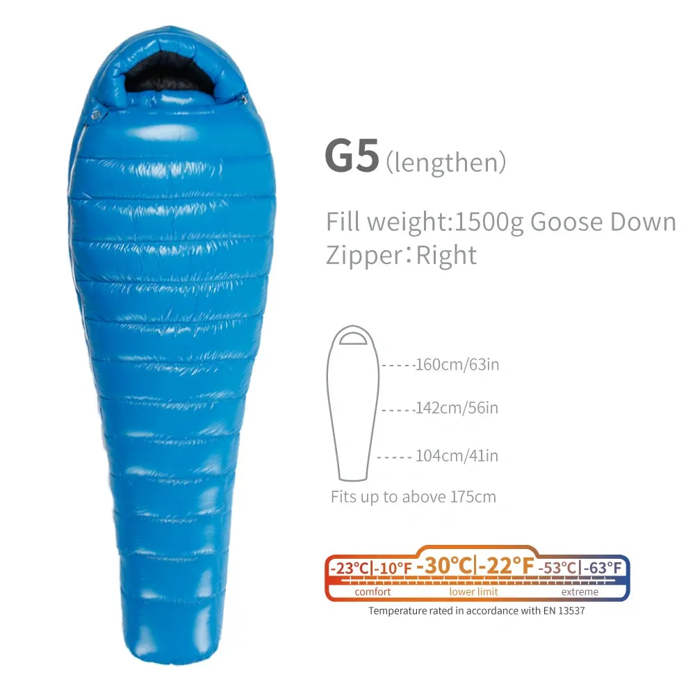 AEGISMAX G5 -30 Degree 800FP Extreme Goose Down Sleeping Bag Ultralight Sleeping Bag for Men & Women