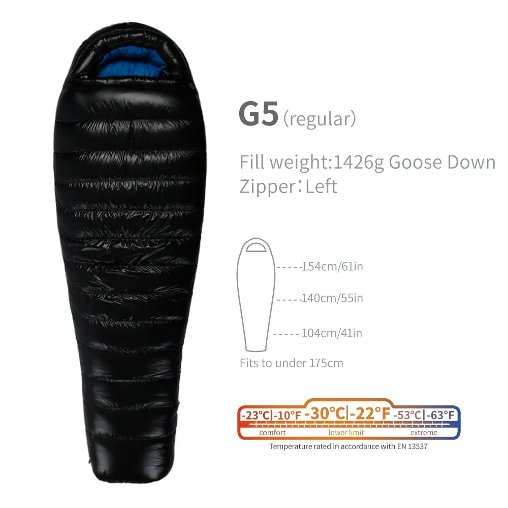AEGISMAX G5 -30 Degree 800FP Extreme Goose Down Sleeping Bag Ultralight Sleeping Bag for Men & Women