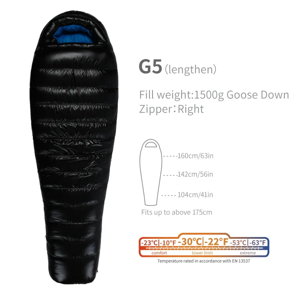 AEGISMAX G5 -30 Degree 800FP Extreme Goose Down Sleeping Bag Ultralight Sleeping Bag for Men & Women