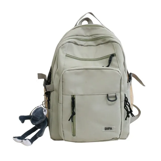 Aesthetic College Multi-Pocket Backpack