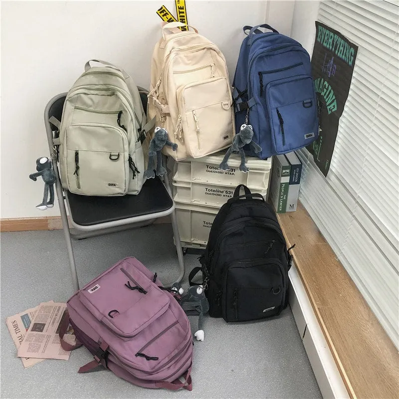 Aesthetic College Multi-Pocket Backpack
