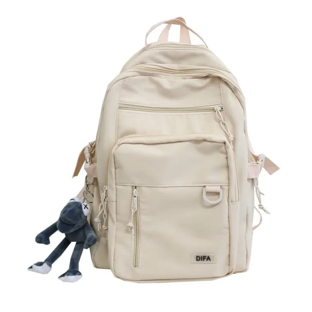 Aesthetic College Multi-Pocket Backpack