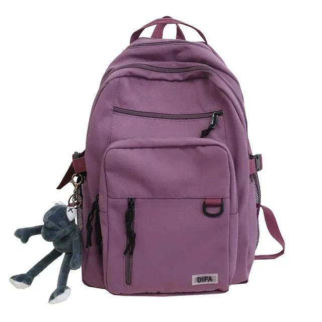 Aesthetic College Multi-Pocket Backpack