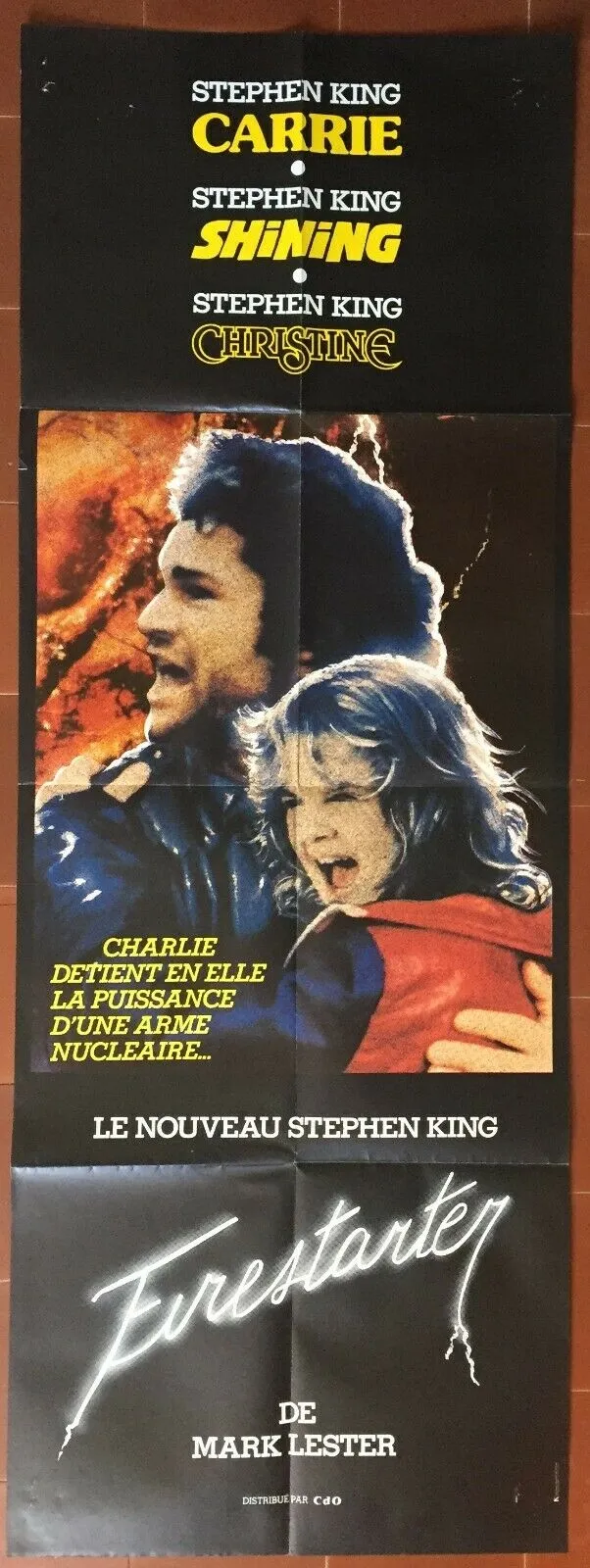 Affiche FIRESTARTER Stephen King DREW BARRYMORE David Keith 60x160cm *