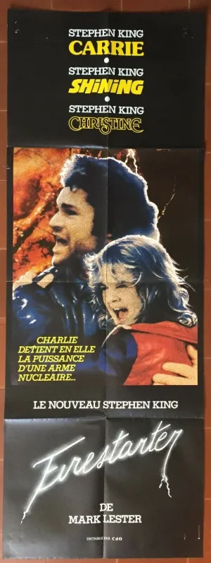 Affiche FIRESTARTER Stephen King DREW BARRYMORE David Keith 60x160cm *