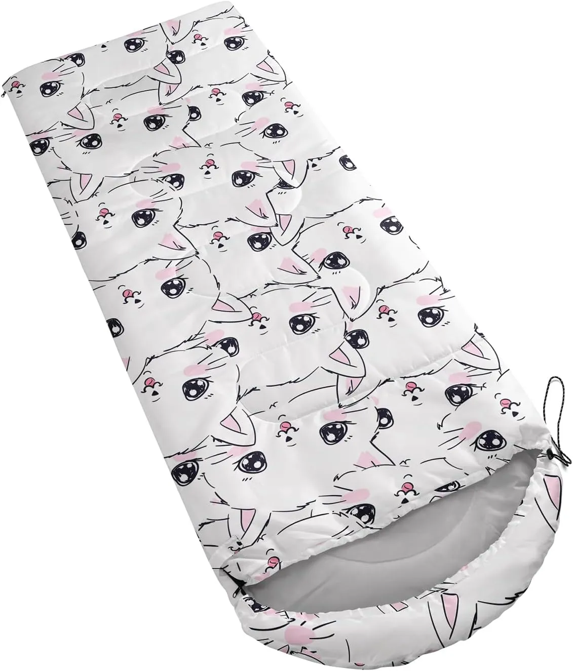 AILONEN Cartoon Camping Sleeping Bag for Boys Girls Adults,Lightweight & Waterproof,3 Season Warm & Cold Weather,Portable,Printed Sleeping Bag,Traveling,Camping,Hiking